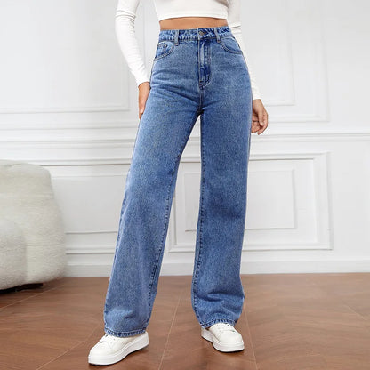 New Fashion Washed High-waisted Jeans
