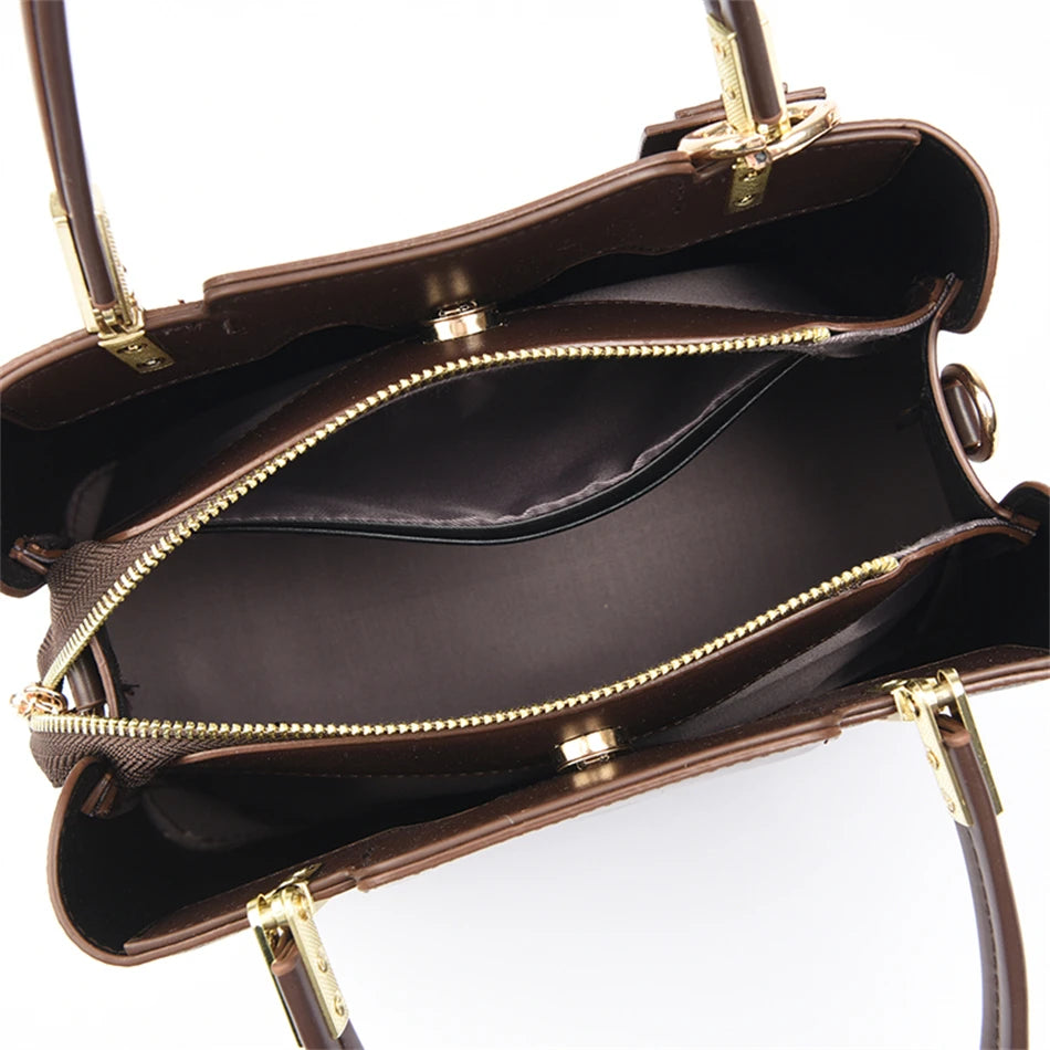 Luxury Fashion Print Leather Handbag