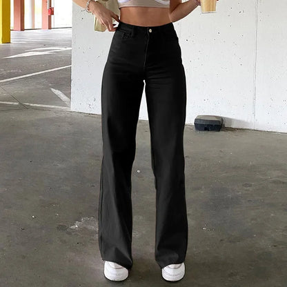High Waist Denim Slight Strech Jeans