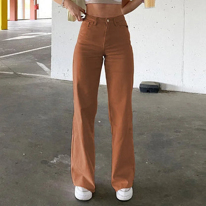 High Waist Denim Slight Strech Jeans