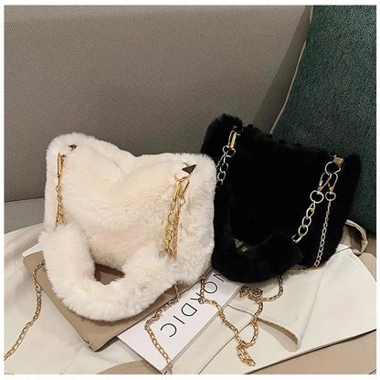 Fluffy Shoulder Chain Underarm Bag