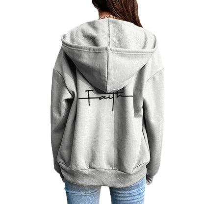 Printing Casual Hooded Sweatshirt