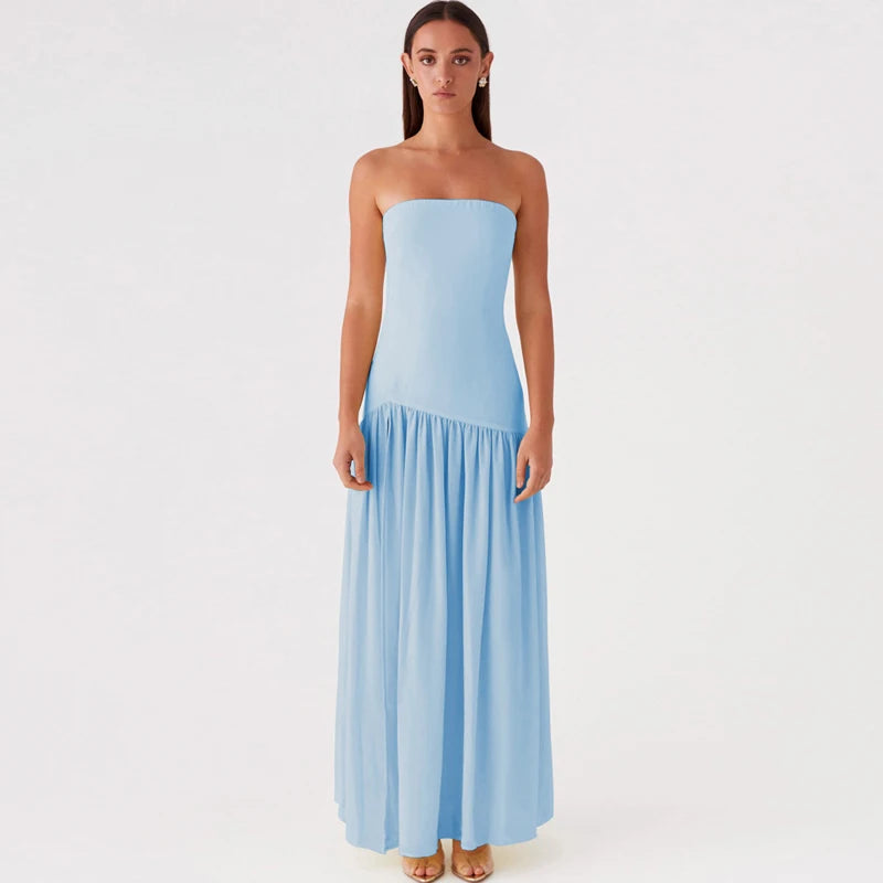 DGLUKE Strapless High Split Long Dress
