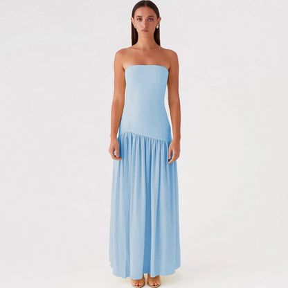 DGLUKE Strapless High Split Long Dress