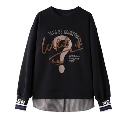 Fashionable Print Crew Neck Sweatshirt