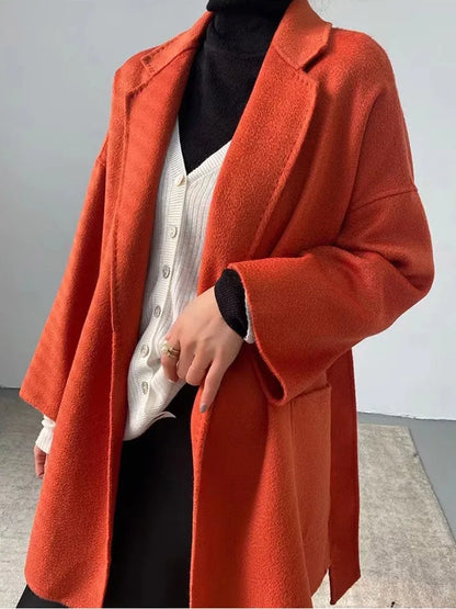 Women's Wool Water Ripple Coat