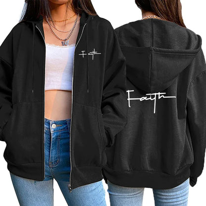 Printing Casual Hooded Sweatshirt