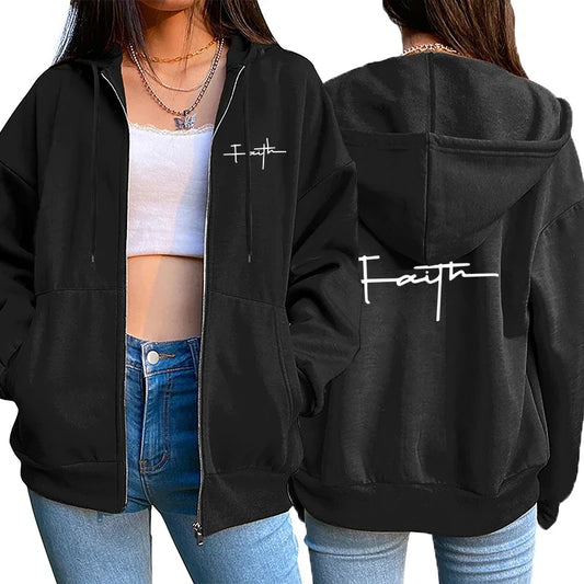 Printing Casual Hooded Sweatshirt