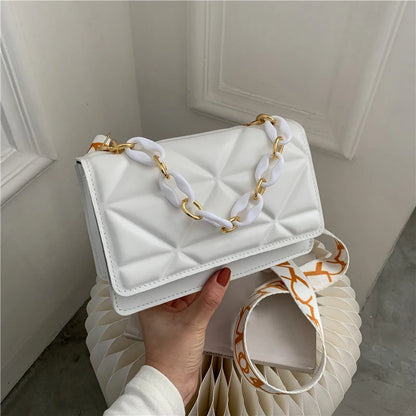PU Leather Flap Handbag