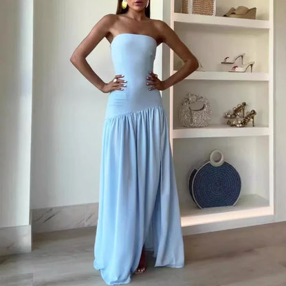 DGLUKE Strapless High Split Long Dress