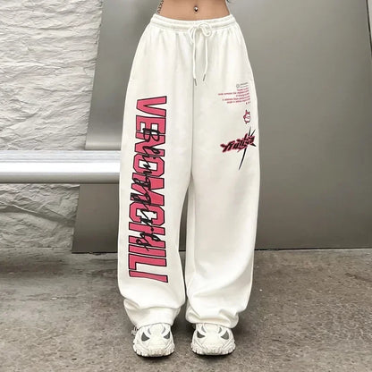 Korean Y2K White Jogging Sweatpants