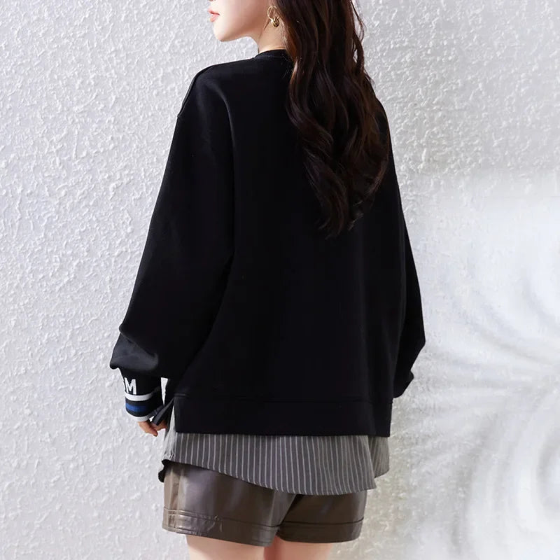 Fashionable Print Crew Neck Sweatshirt