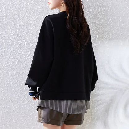 Fashionable Print Crew Neck Sweatshirt