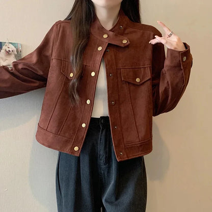 Women's Vintage Casual High End Feel Flight Jacket