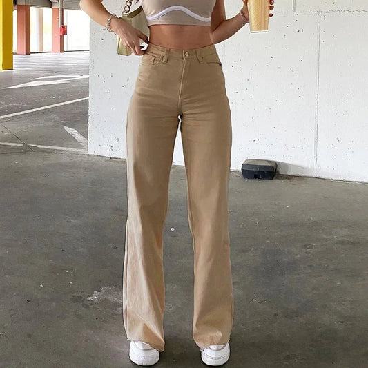 High Waist Denim Slight Strech Jeans