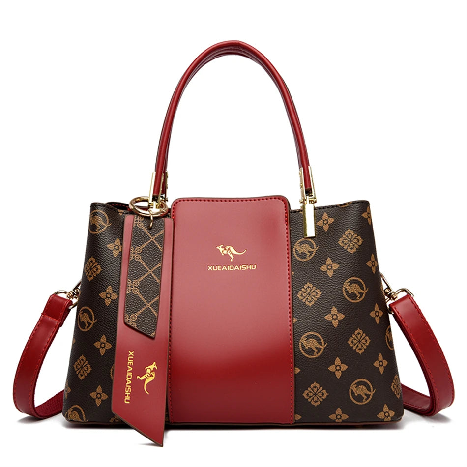 Luxury Fashion Print Leather Handbag