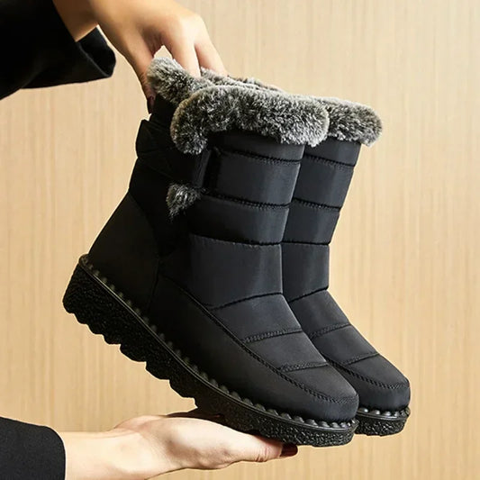 Faux Fur Long Plush Snow Boots