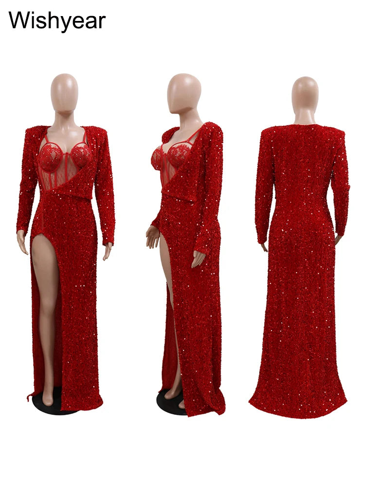 Wishyear Celebrity Party Long Dress for Women