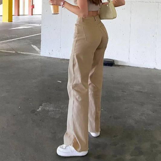 High Waist Denim Slight Strech Jeans