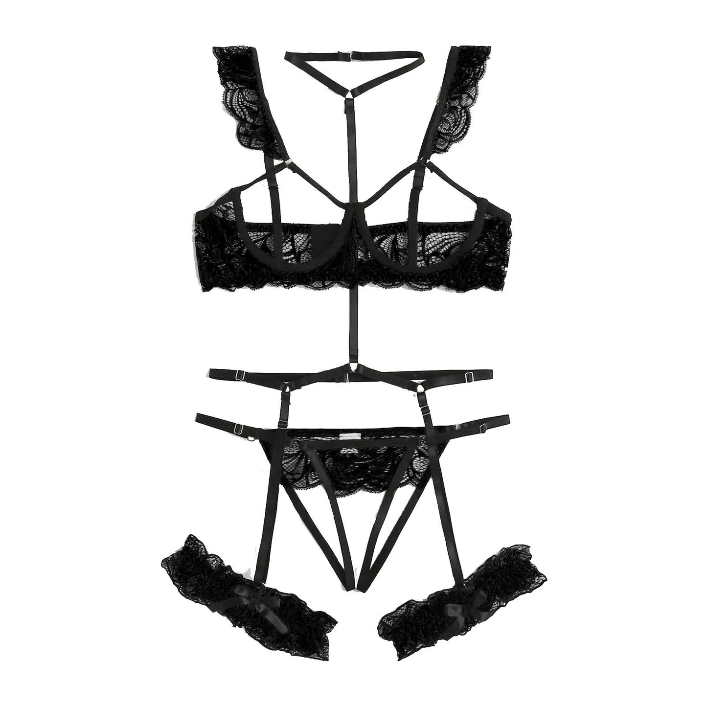 3pcs Sexy Hollow Lingerie