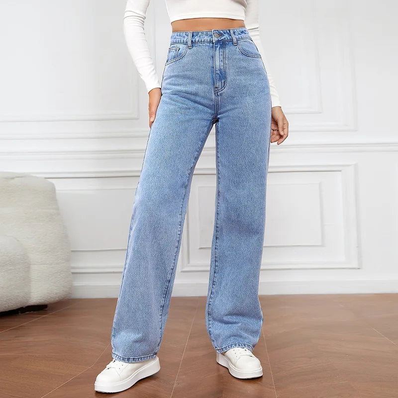 New Fashion Washed High-waisted Jeans