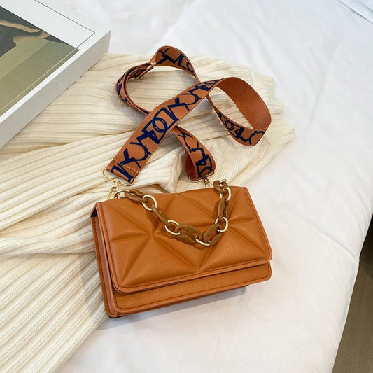 PU Leather Flap Handbag