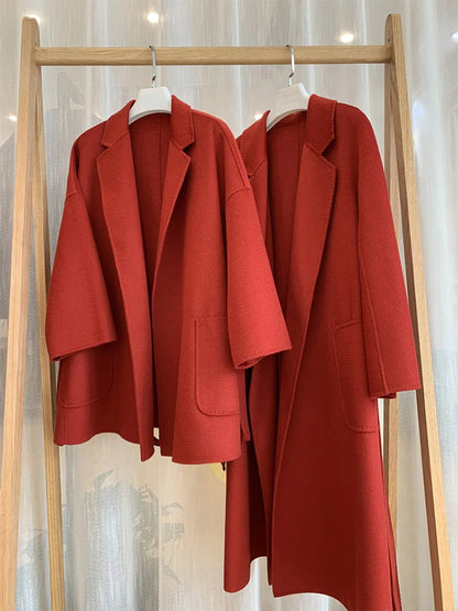 Women's Wool Water Ripple Coat
