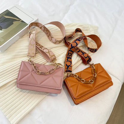PU Leather Flap Handbag
