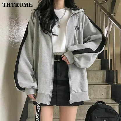 THTRUME Vintage Korean Hoodies