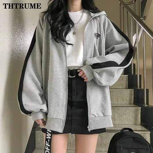 THTRUME Vintage Korean Hoodies
