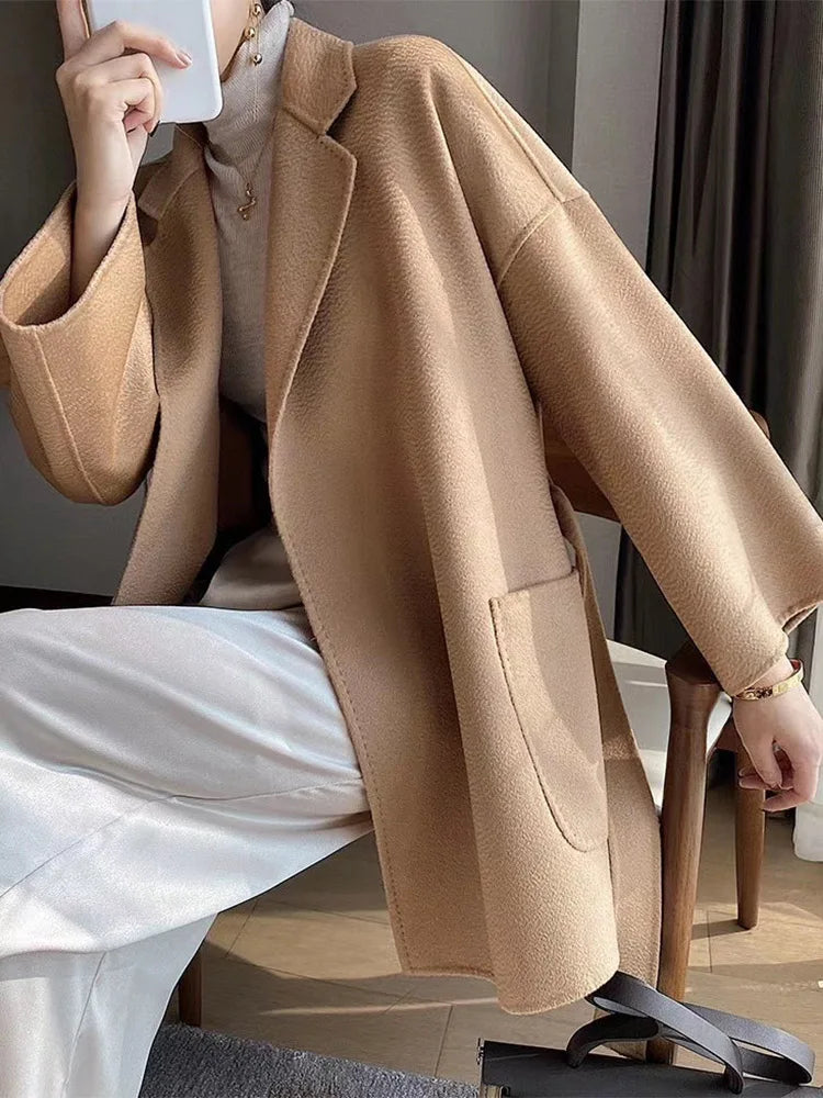 Women's Wool Water Ripple Coat