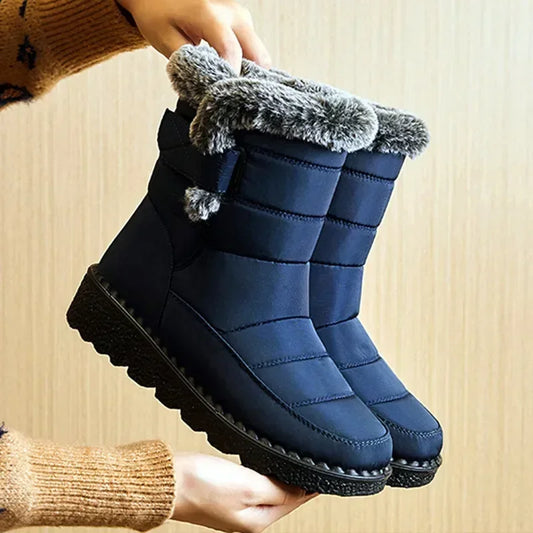 Faux Fur Long Plush Snow Boots