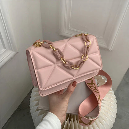 PU Leather Flap Handbag