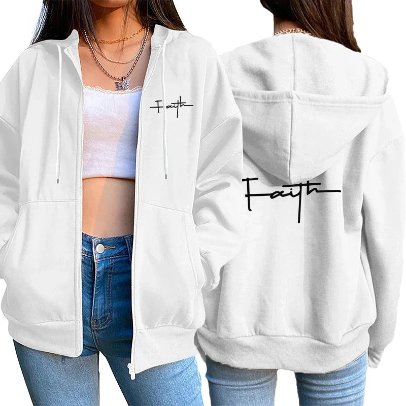 Printing Casual Hooded Sweatshirt