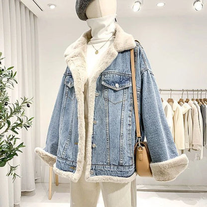 Double-sided Large Fur Collar Jacket