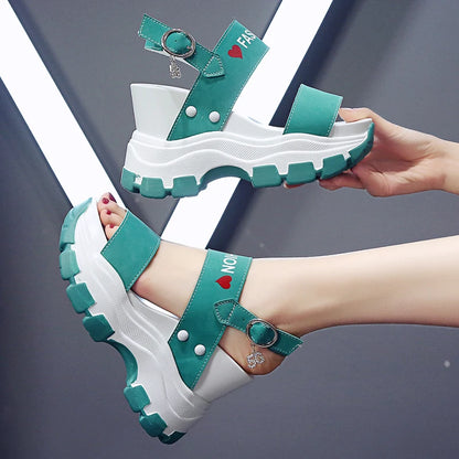 Moipheng Platform Fish Toe Sandals