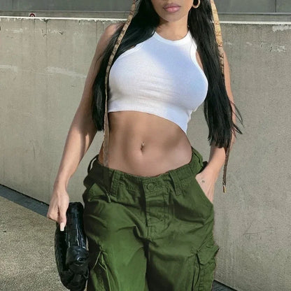 New Women's Cargo Straight Trousers