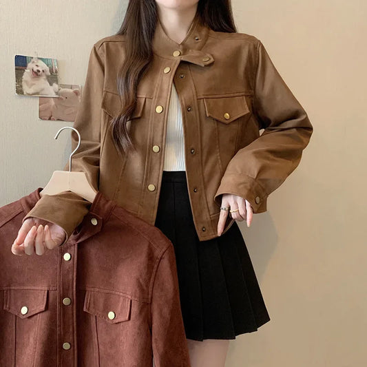 Women's Vintage Casual High End Feel Flight Jacket
