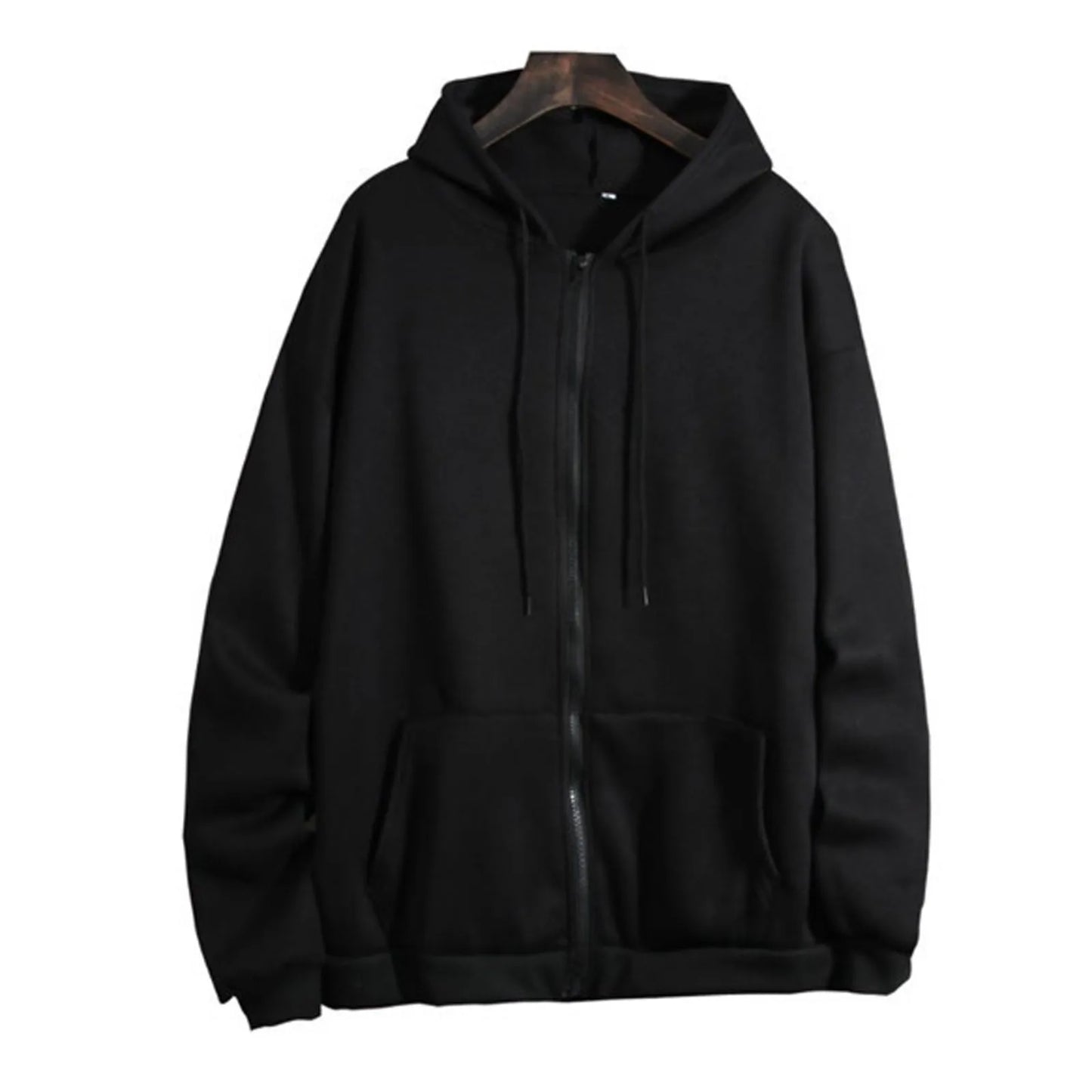 Hooded Drawstring Sweatshirt Coat