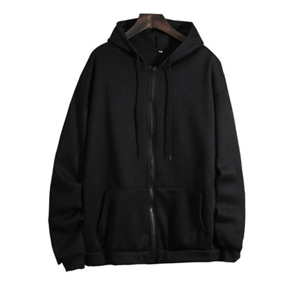 Hooded Drawstring Sweatshirt Coat