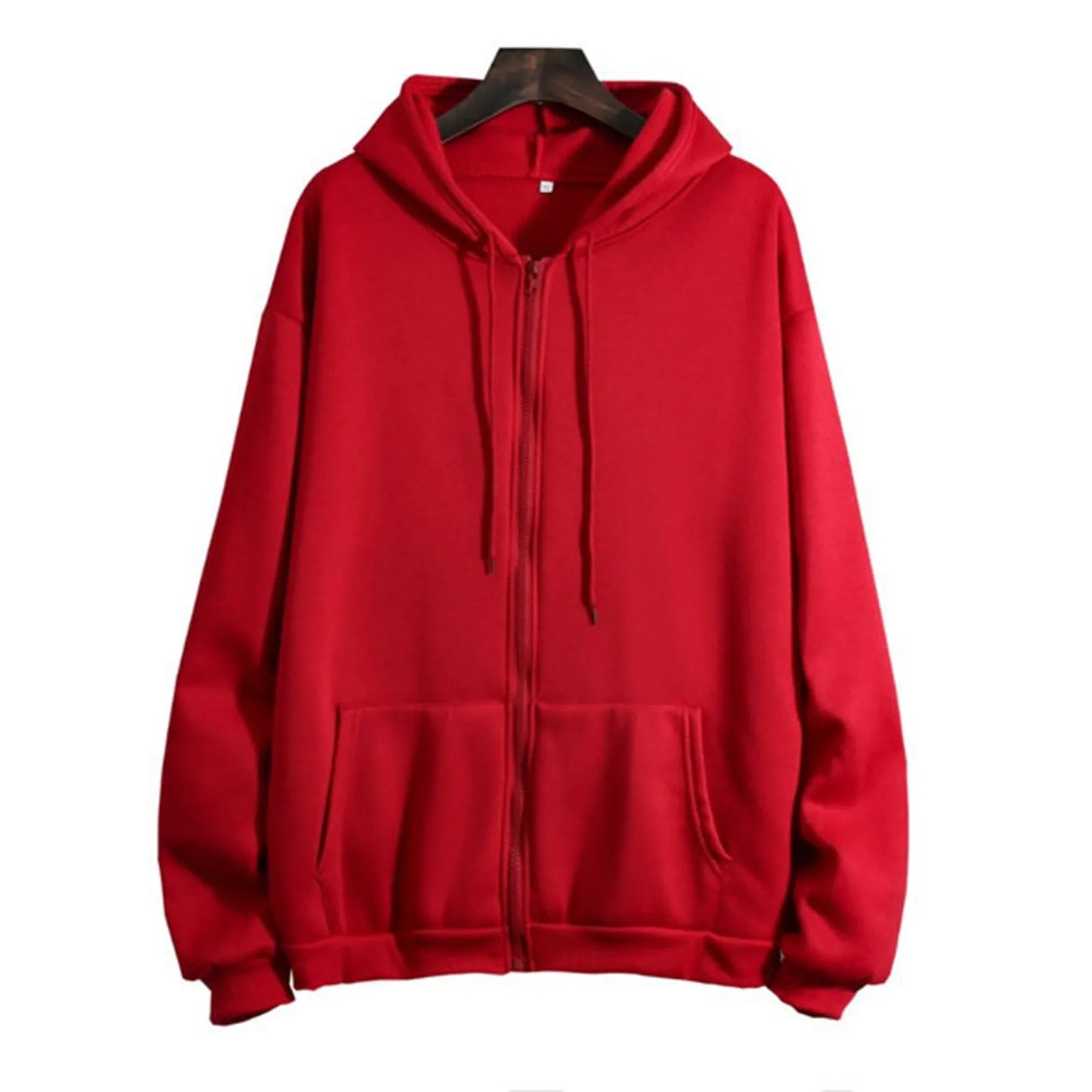 Hooded Drawstring Sweatshirt Coat