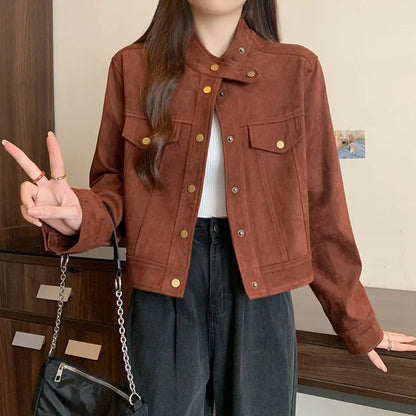 Women's Vintage Casual High End Feel Flight Jacket