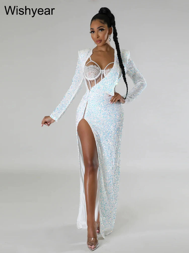Wishyear Celebrity Party Long Dress for Women