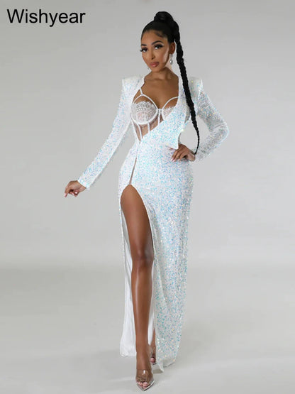 Wishyear Celebrity Party Long Dress for Women