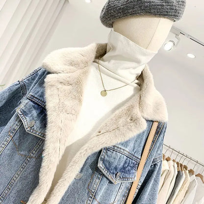 Double-sided Large Fur Collar Jacket