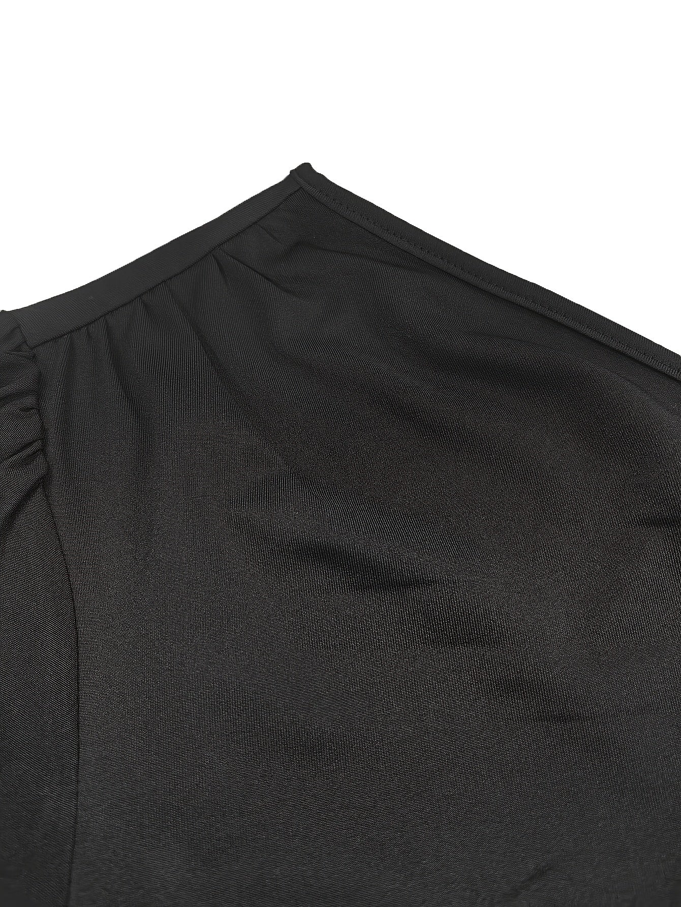 Elegant And Stylish Women'S Pleated Puff Sleeve Top And Mini Ruffled Hem Skirt